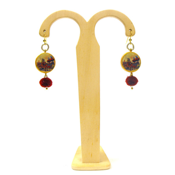 Simona Maiolino bijoux in legno – Orecchini “Matrimonio siciliano”