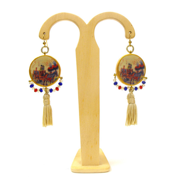 Simona Maiolino bijoux in legno – Orecchini “Matrimonio siciliano”