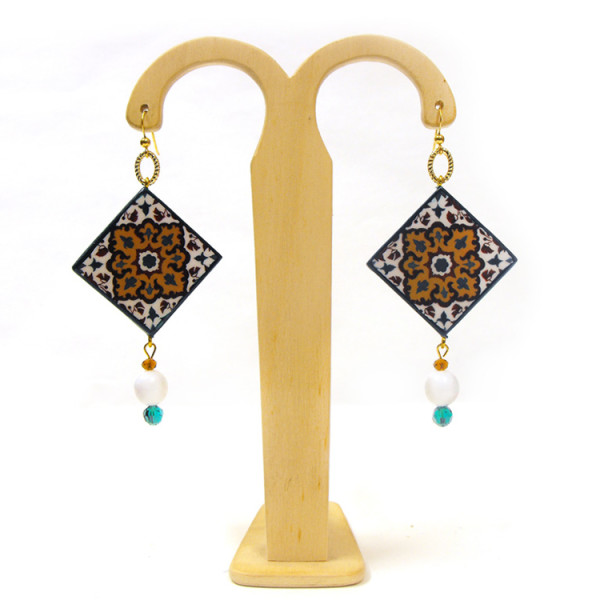 Simona Maiolino bijoux in legno – Orecchini “Marrakech”