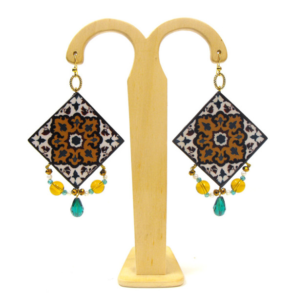 Simona Maiolino bijoux in legno – Orecchini “Marrakech”